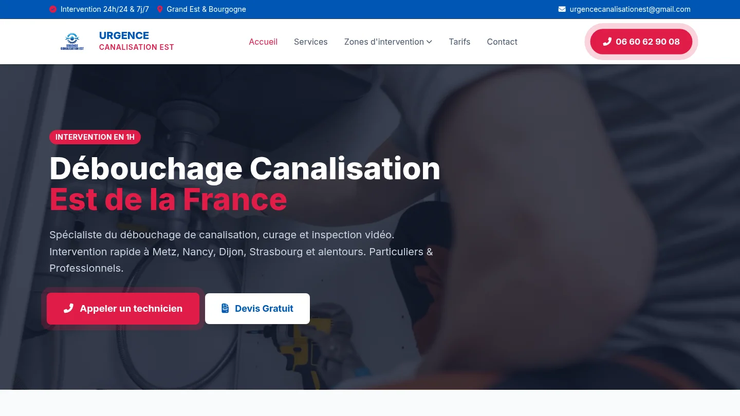 Urgence canalisation est
