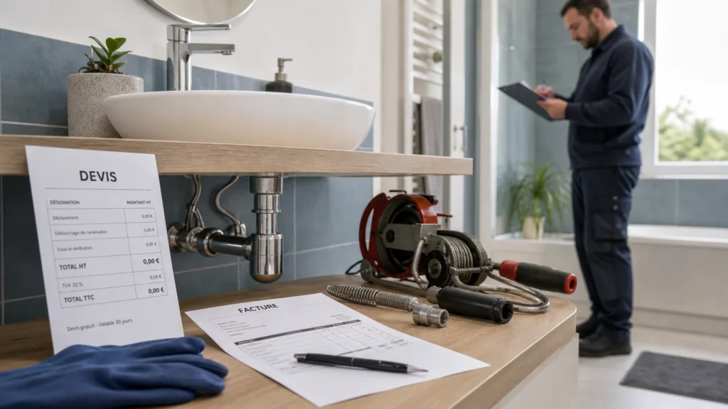 Documents et outils vérifiés avant un débouchage de canalisation