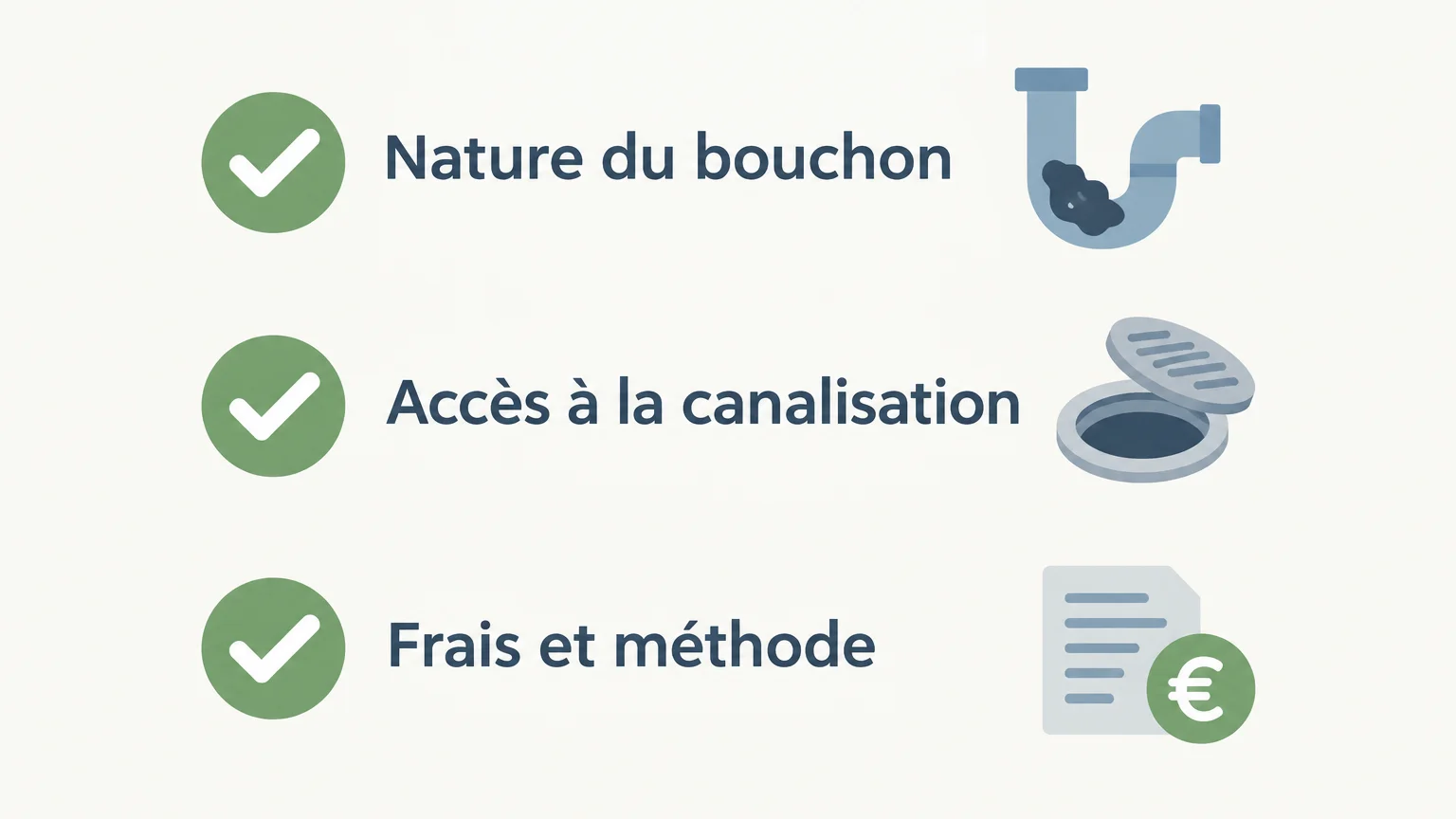 Checklist des informations à préparer avant de demander un devis de débouchage